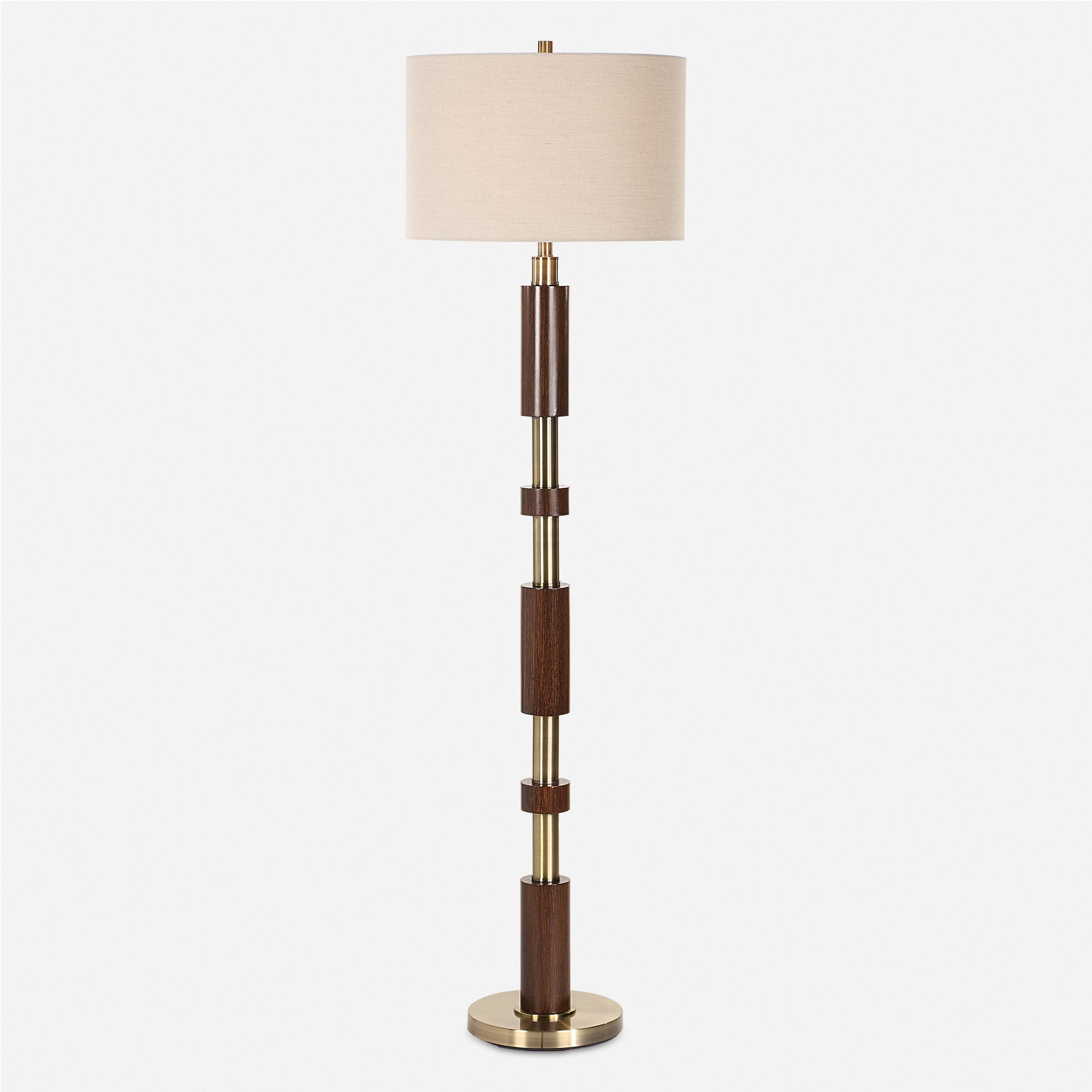 Stacked Wooden Floor Lamp - Image 0