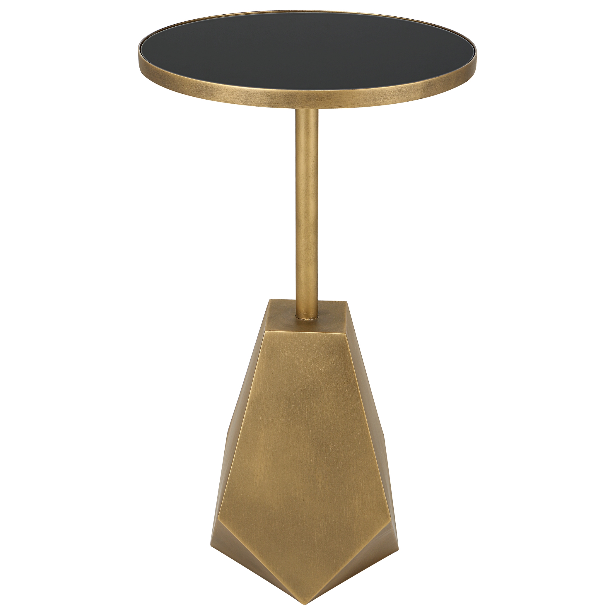 Comet Geometric Bronze Accent Table - Image 3