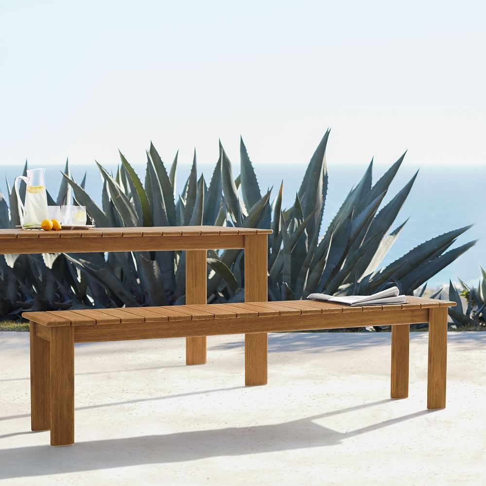 Playa Outdoor Bench, Small, Mast - Image 1