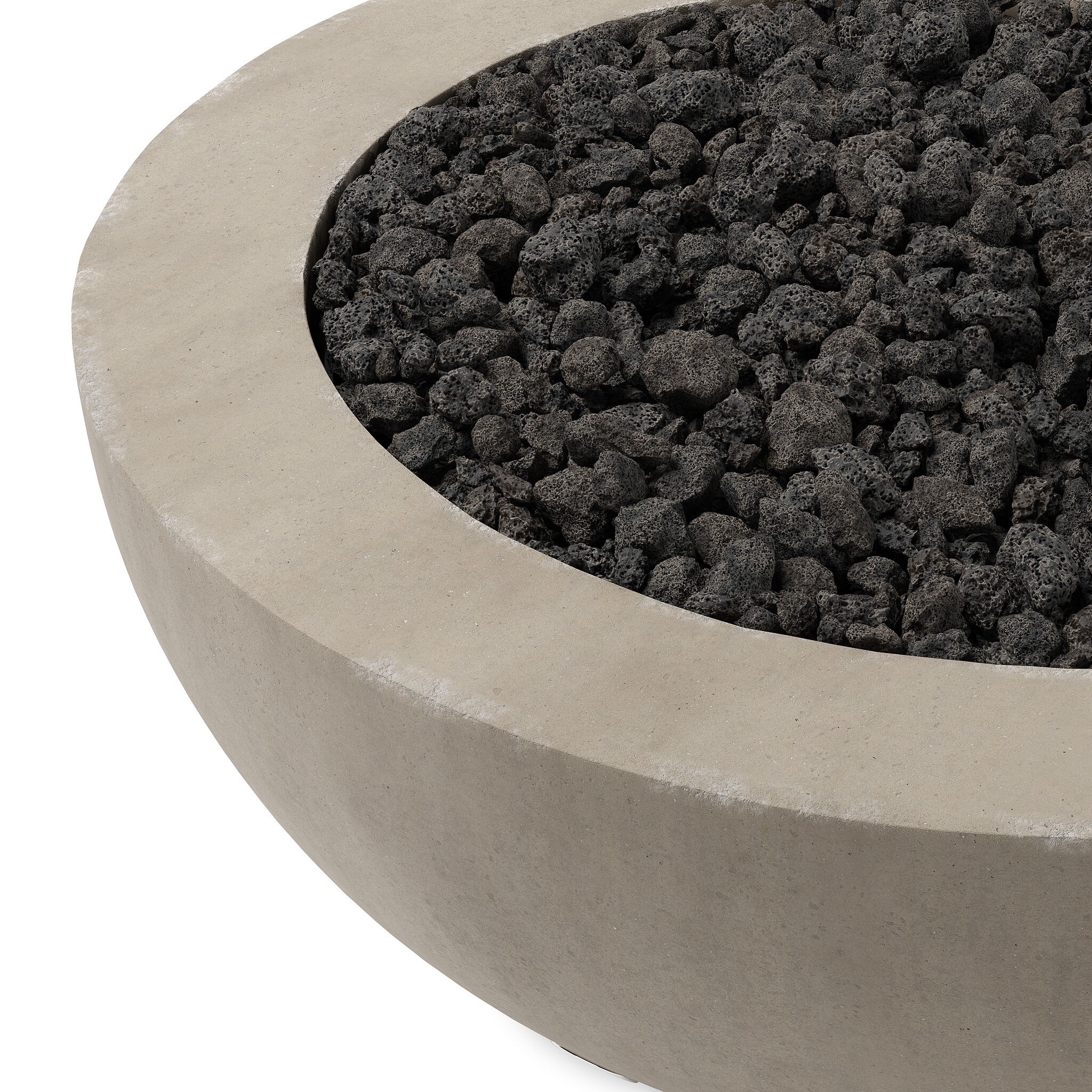 Bronson Outdoor Fire Table - Natural Concrete - Image 5