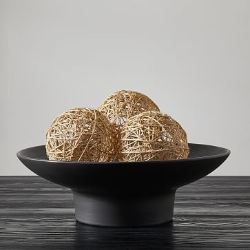 Sisal Ball Decorative Object, Natural, Sisal, Large, Set of 3 - Image 0