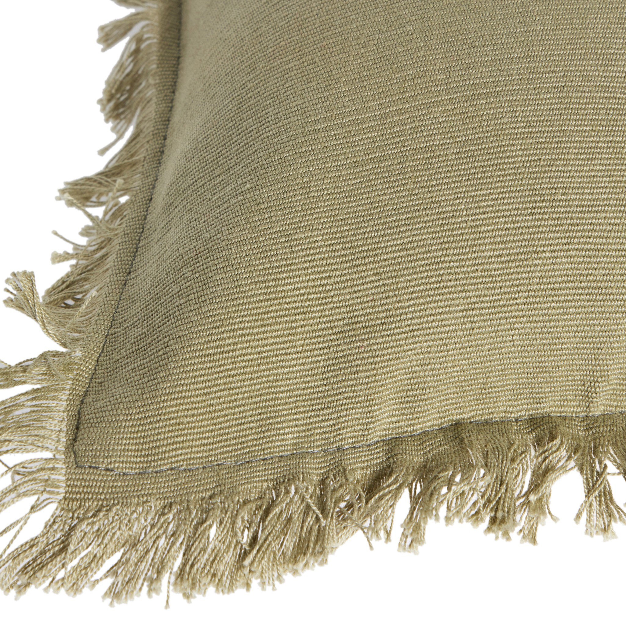 Handwoven Eyelash Pillow - Sage Cotton - Image 6