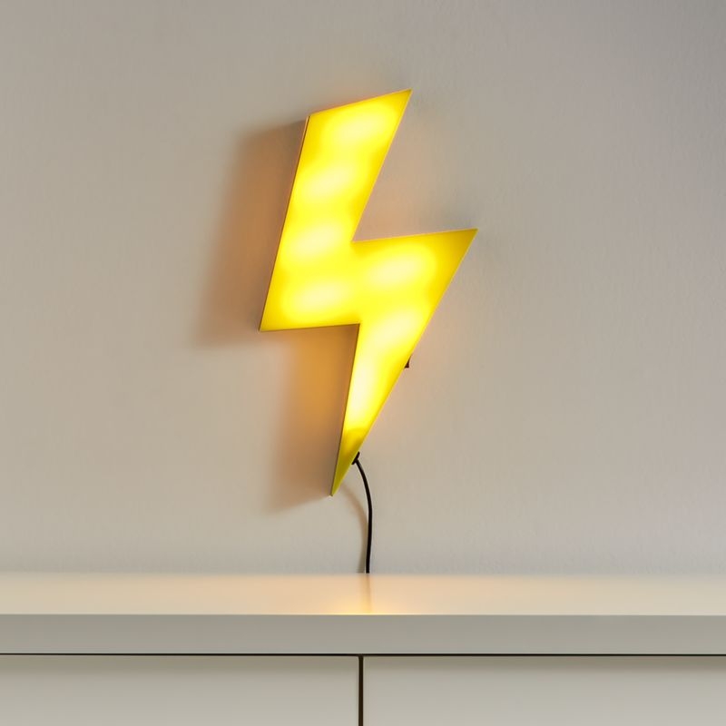 LED Lightning Bolt Wall Light - Image 1