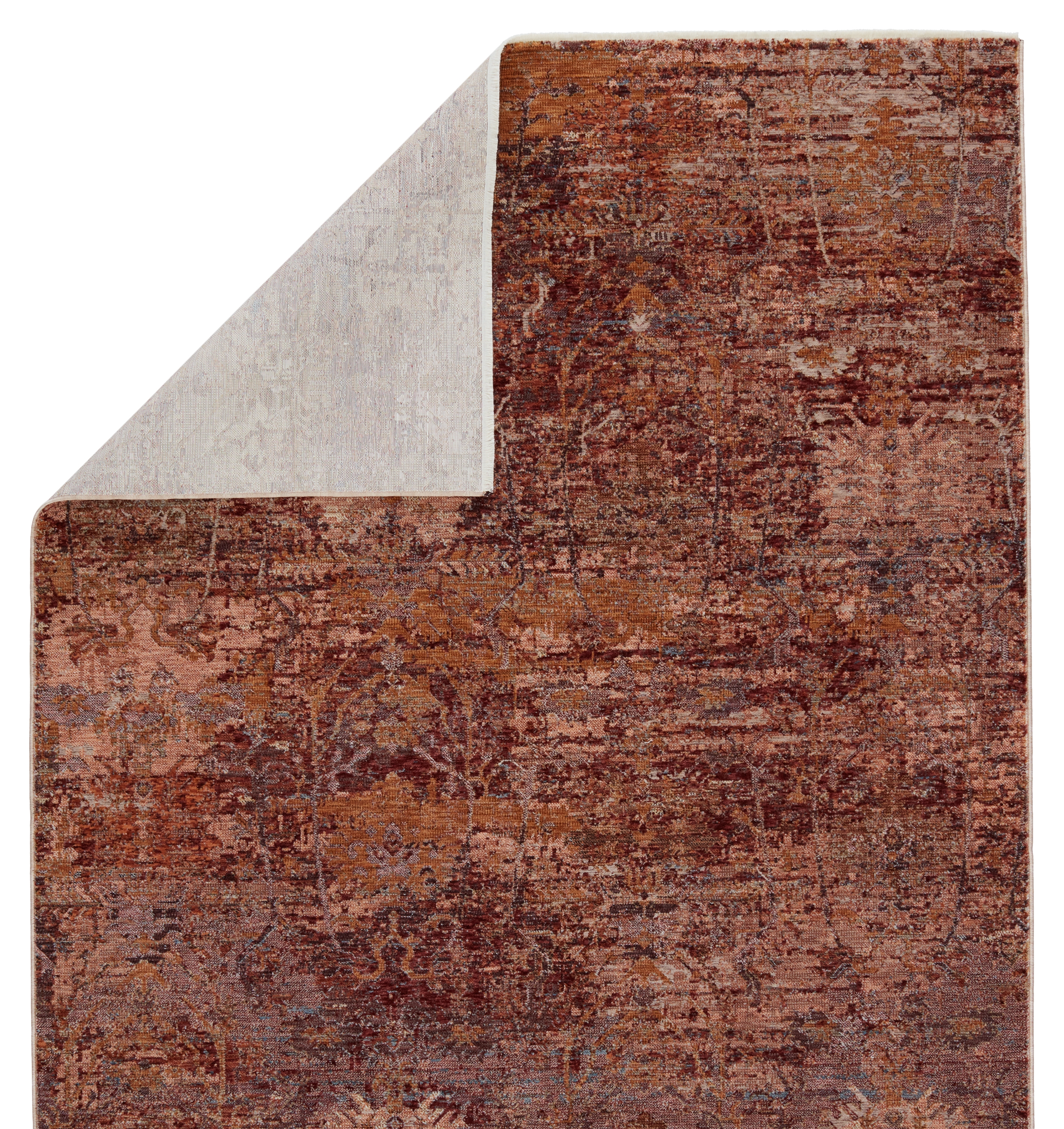 Ozella Floral Red/ Rust Area Rug (9'3"X13'3") - Image 2