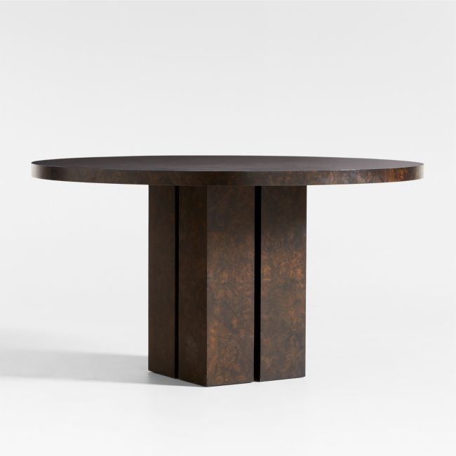 Rituelle 54" Burl Wood Round Dining Table by Athena Calderone - Image 0