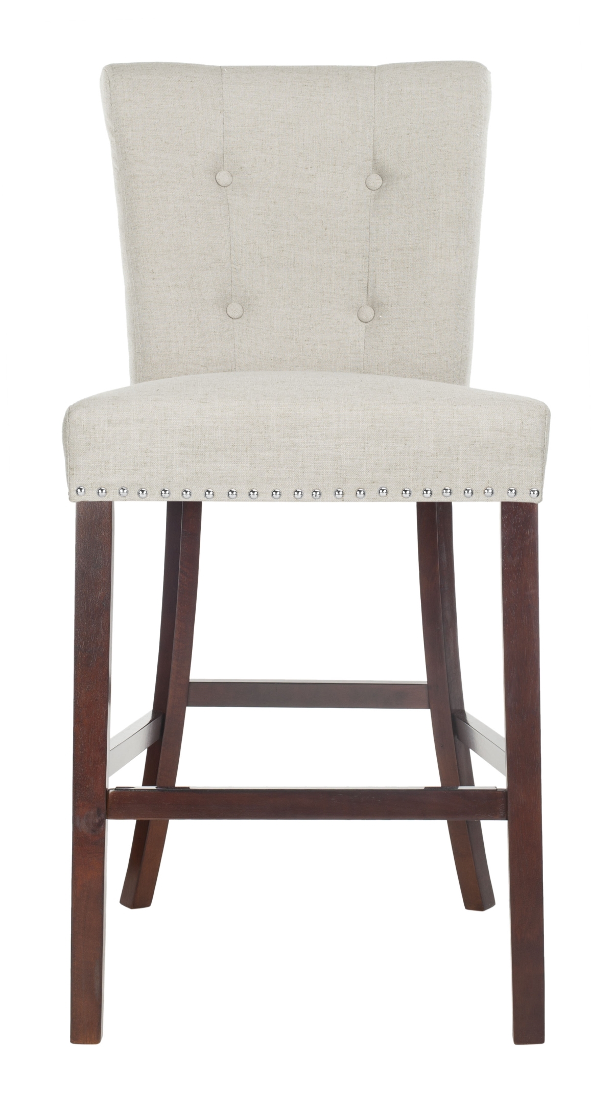 Taylor Bar Stool - Light Grey / Espresso - Safavieh - Image 0