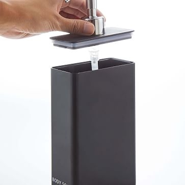 Yamazaki Tower Rectangular Body Soap Dispenser, White - Image 1