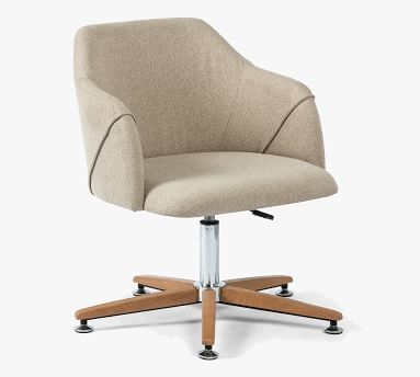 Colusa Upholstered Swivel Desk Chair, Fedora Oatmeal - Image 5