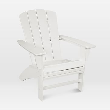 Polywood x West Elm Adirondack Chair, White - Image 0