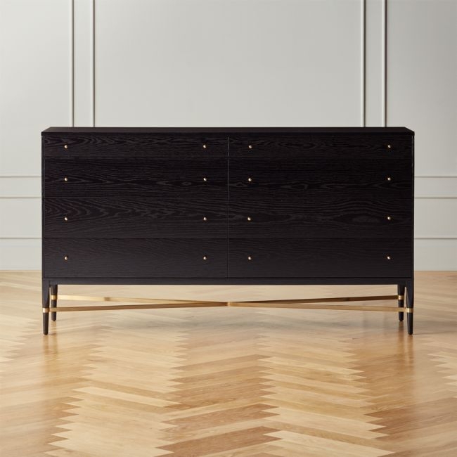 Connoisseur 8-Drawer Black Oak Wood Dresser Model 1006 by Paul McCobb - Image 1