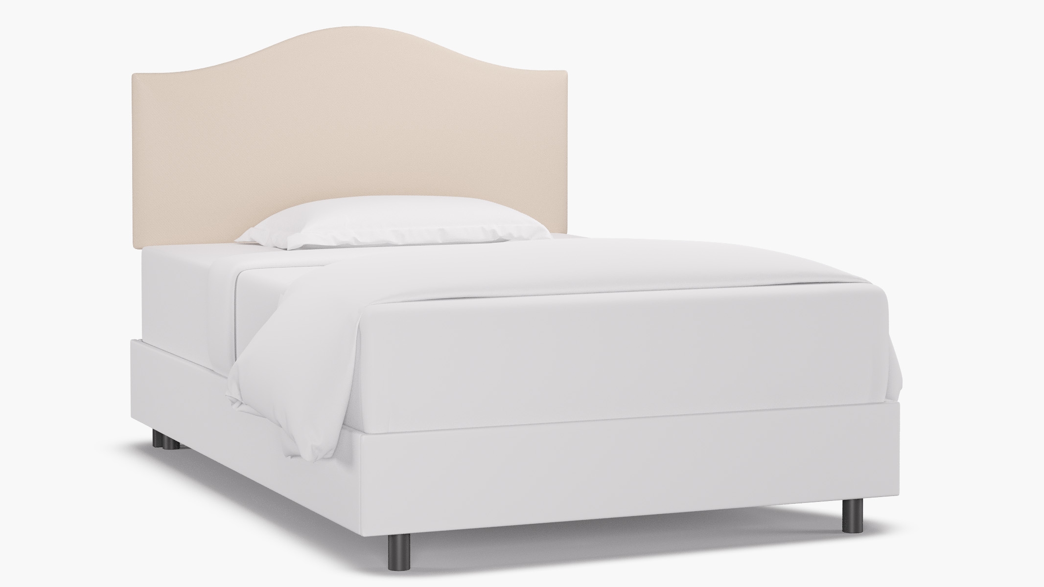 Camelback Headboard, Natural Twill, Full - Image 0