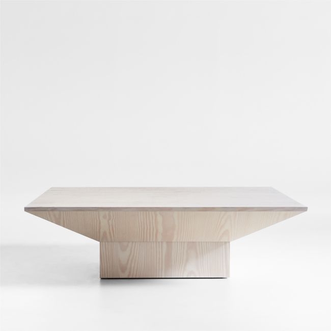 Icon Whitewashed Pine Wood 48" Square Coffee Table - Image 0