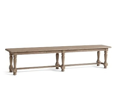 Normandy Dining Bench, Versaille Gray, 86"L x 18"W - Image 0