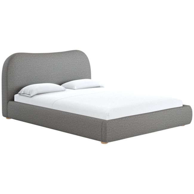 Diana Queen Bed Taylor Felt Grey - Image 0