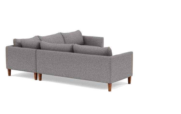 Owens Corner Sectional with Grey Plow Fabric and Oiled Walnut legs - Image 1