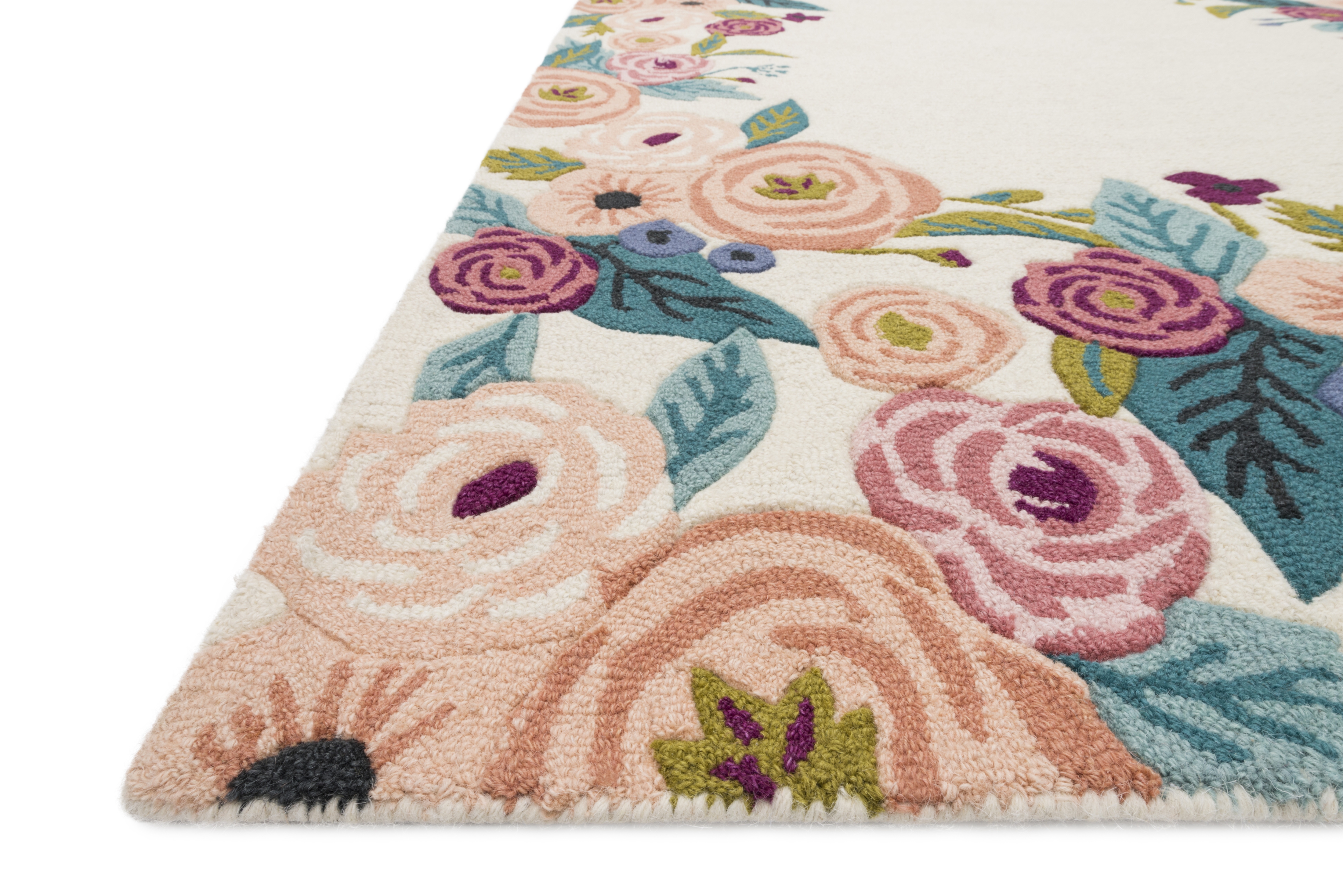 Rifle Paper Co. x Loloi LES FLEURS LES-02 IVORY / BLUSH 2'-6" x 7'-6" - Image 1