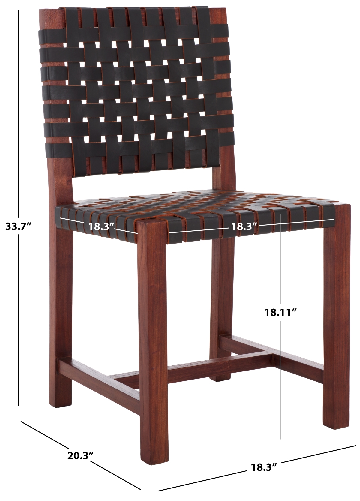 Sorrento Dining Chair - Brown - Safavieh - Image 8