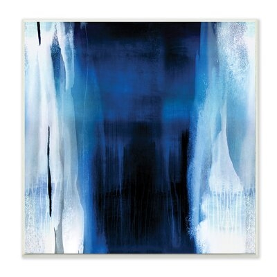 Abstract Expressive Paint Deep Blue White - Image 0