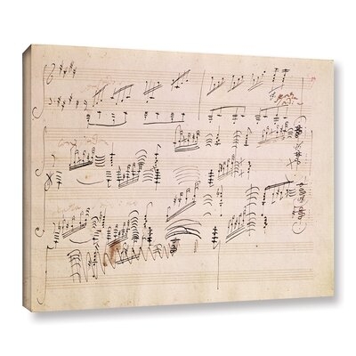 Score Sheet Of 'Moonlight Sonata' Gallery Wrapped Canvas - Image 0