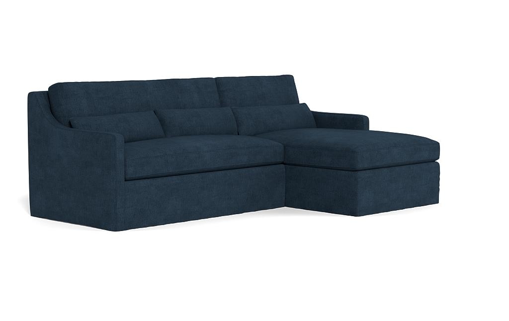 Ella Slipcovered 3-Seat Right Chaise Sectional - Image 1
