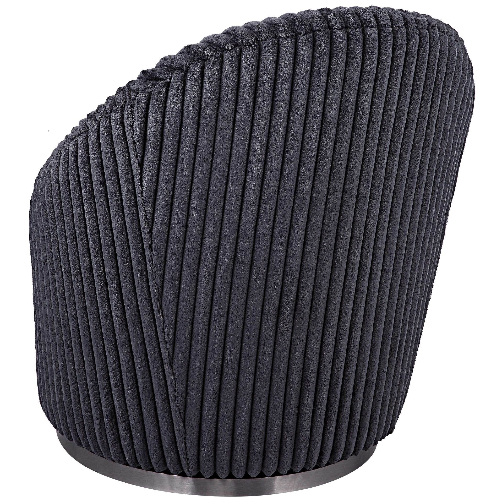 Crue Gray Fabric Swivel Chair - Image 5