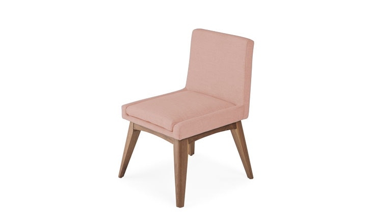 Pink Spencer Mid Century Modern Dining Chair - Royale Blush - Walnut - Image 4