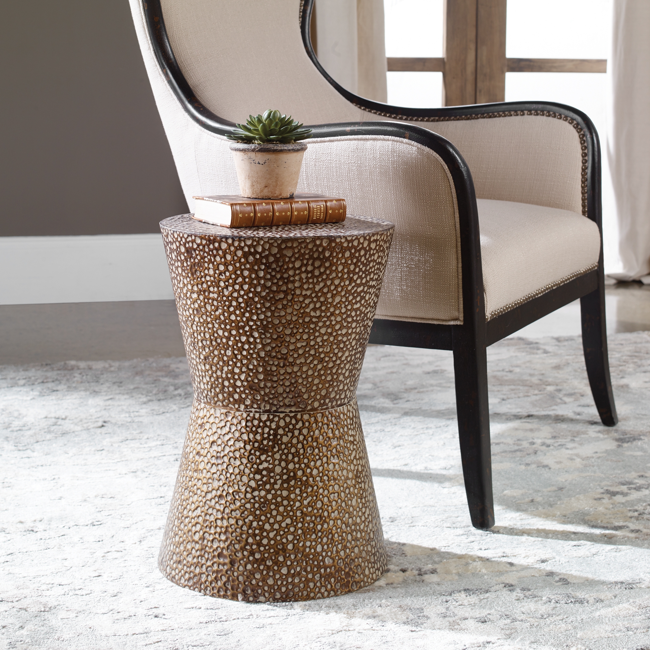 Cutler Drum Shaped Accent Table - Image 1