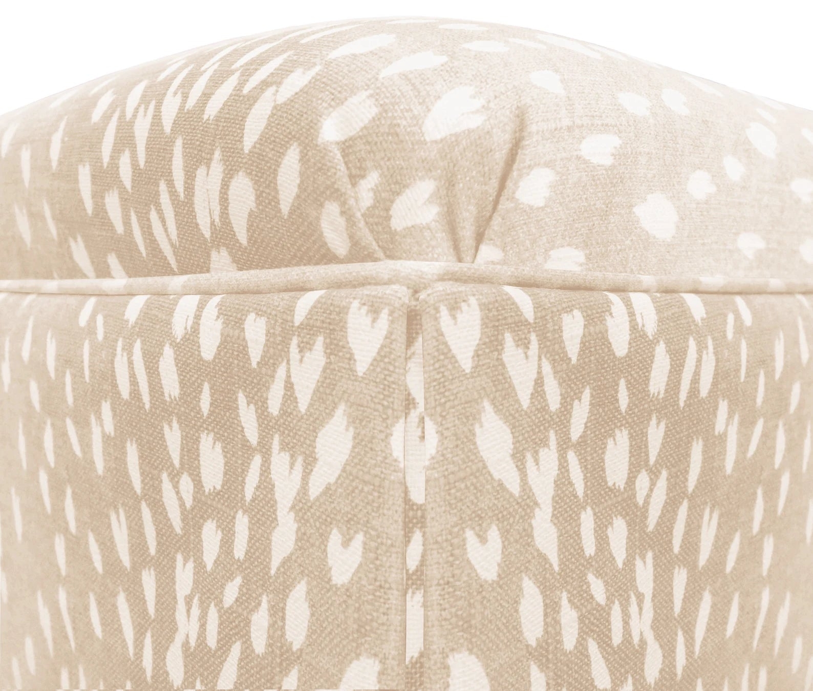THE SKIRTED OTTOMAN :: ANTELOPE LINEN PRINT // CAMEO - BY THE YARD - Image 3