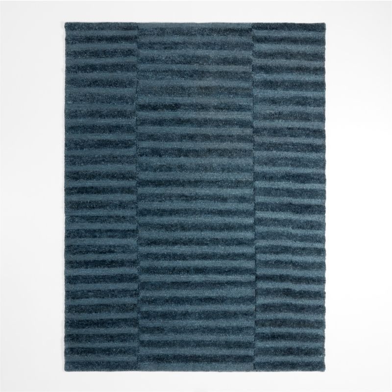 Oaxaca Jute Hand-Knotted Navy Blue Area Rug 10'x14' - Image 2