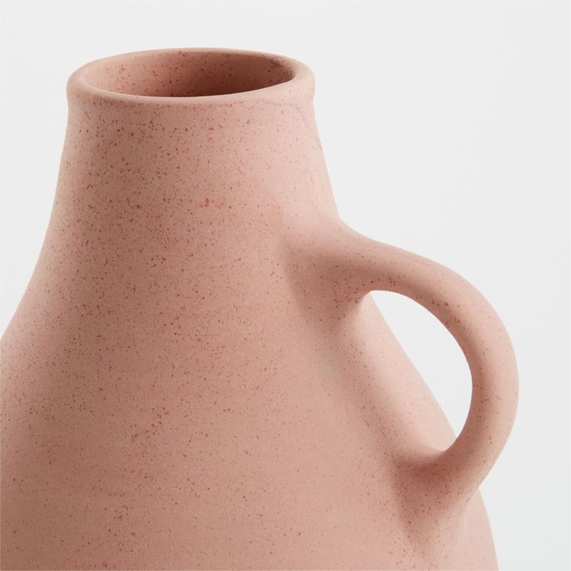 Tavio Blush Bottle Vase with Handle - Image 1