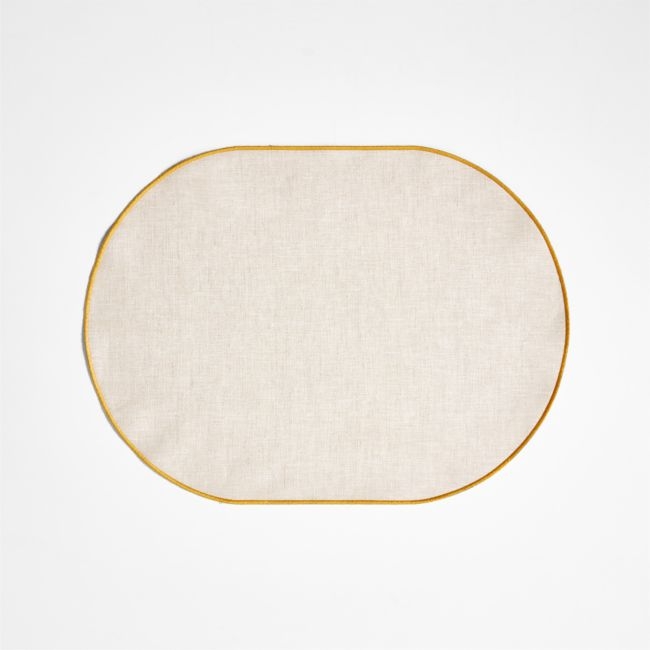 Elevated Linen Easy Care Yellow Placemat - Image 0