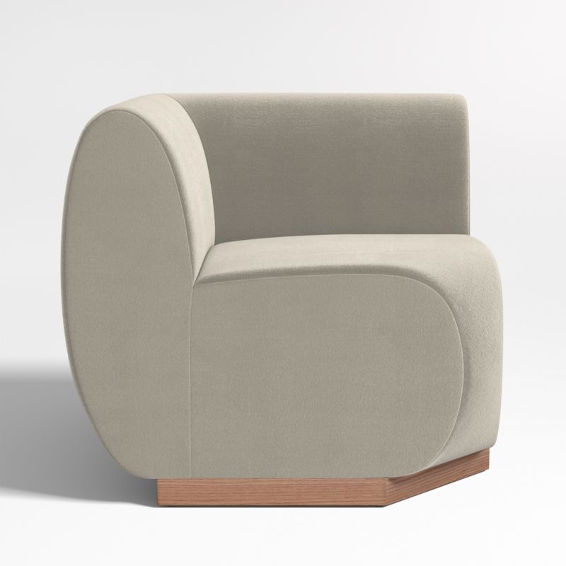 Leandro Tan Brown Square Corner Dining Banquette Chair - Image 1