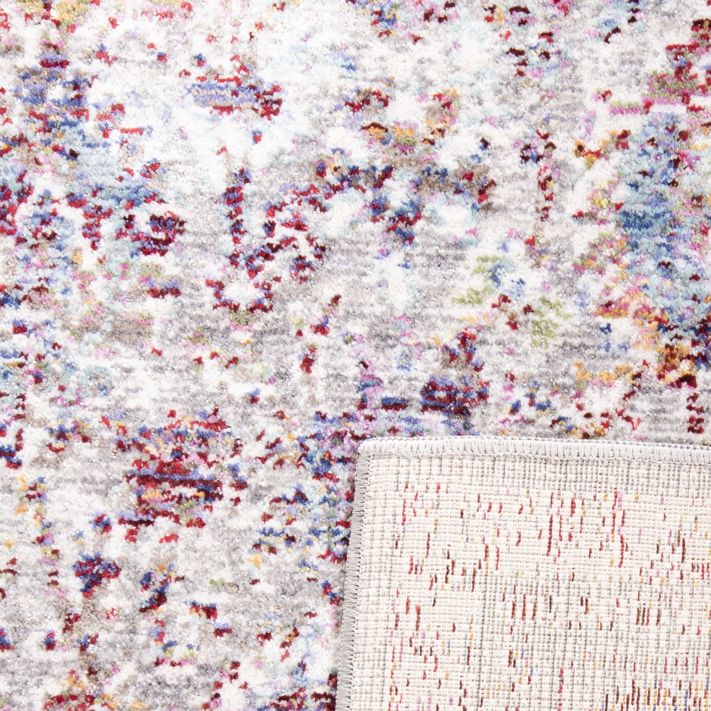 Arlo Home Woven Area Rug, VAL168Q, Grey/Red,  2' 3" X 4' - Image 3