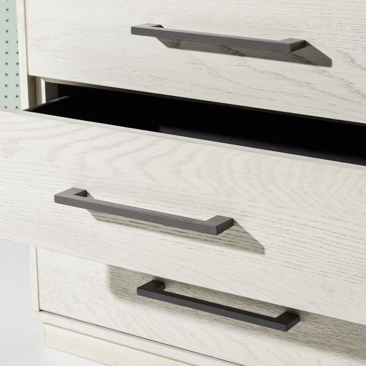 Mallory 3 Drawer Nightstand - White Wash - Image 4