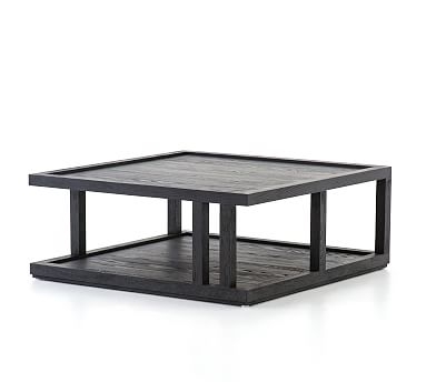 Modern Black Oak Coffee Table, 40"L - Image 0