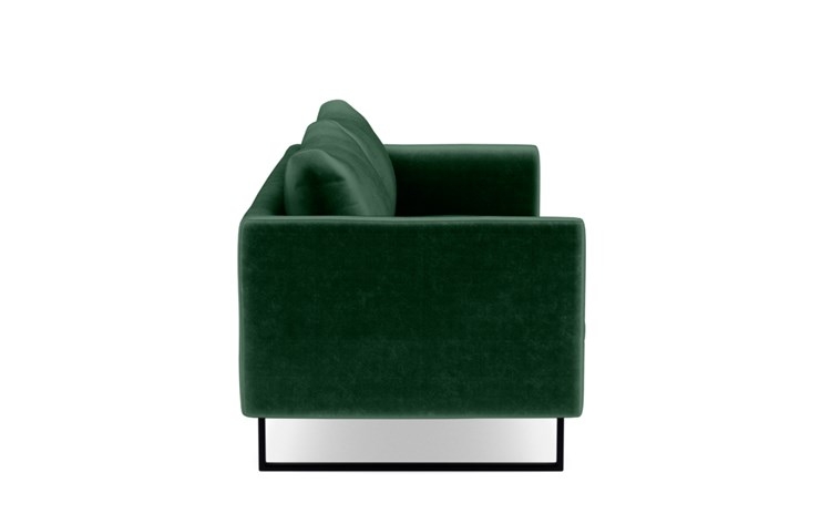 Owens Sofa with Green Malachite Fabric and Matte Black legs - Image 2