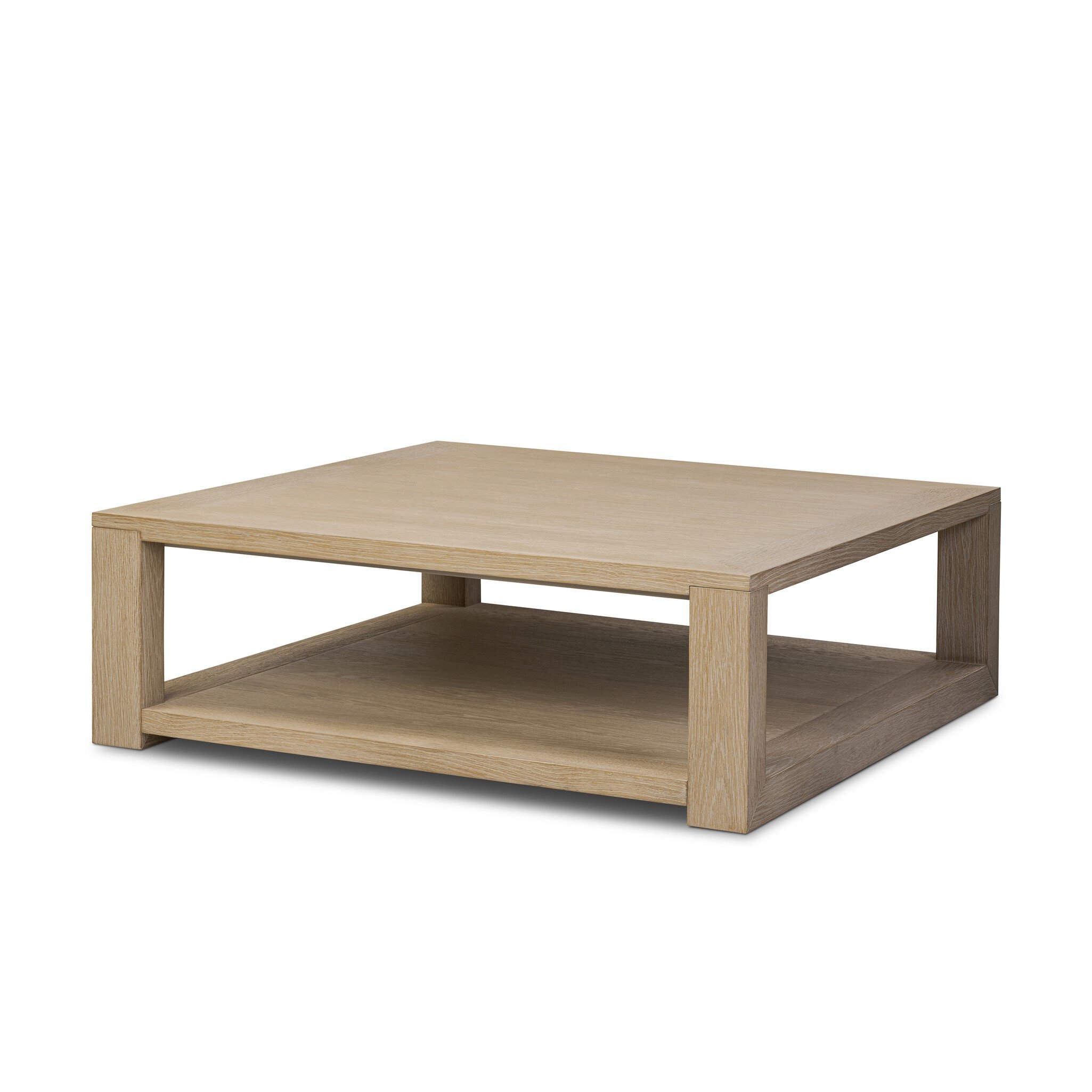 Thomas Square Coffee Table - Bleached Oak Veneer - Image 1
