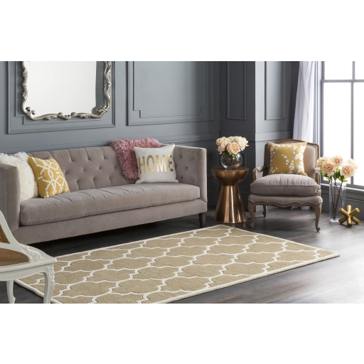 Transit Beige Indoor 9' x 13' Handmade Rug - Image 0