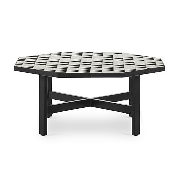 Black & White Tile Outdoor Coffee Table - Image 1