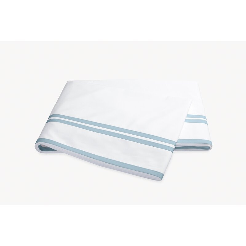 Matouk Meridian 350 Thread Count 100% Cotton Flat Sheet Size: Twin - Image 0