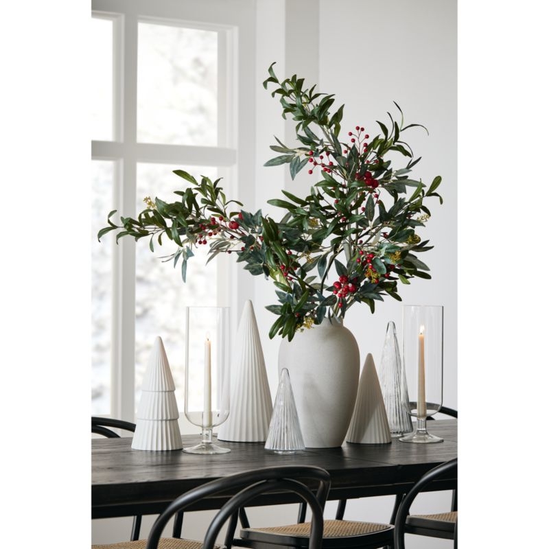 LED Extra-Small White Porcelain Christmas Tree Decorative Object - Image 6