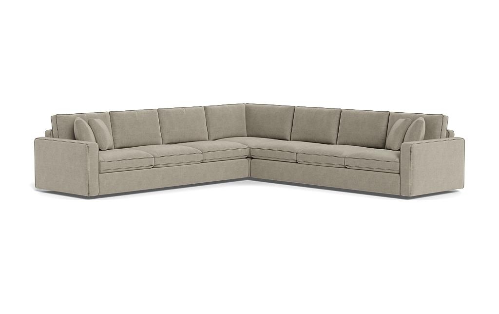James 3-Piece 6-Seat Corner Sectional with Contrast Piping - Image 2