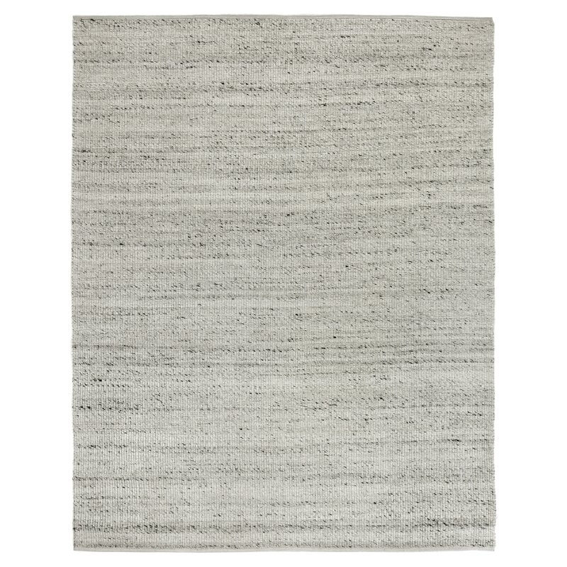 EXQUISITE RUGS Hesse Hand-Loomed Polyester/Cotton Light Silver Area Rug - Image 0