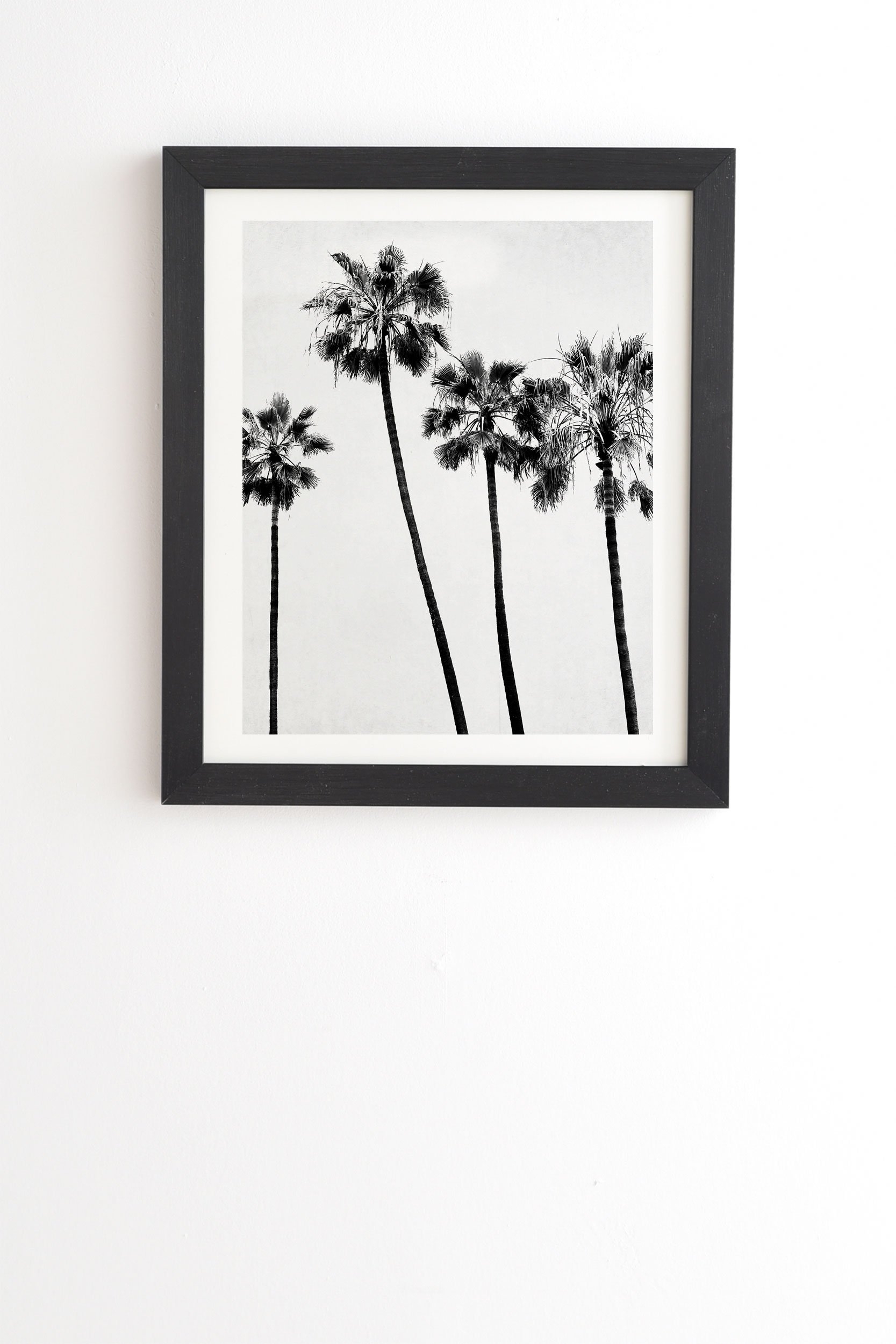 Bree Madden Palm Trees BW Black Framed Wall Art - 30" x 30" - Image 1