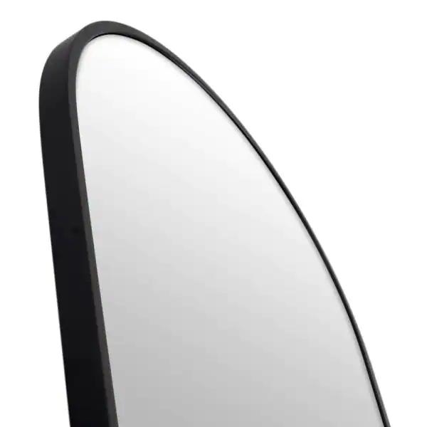 Arch Leaner Dressing Stainless Steel Framed Wall Mirror in Black, 30" x 67" - Image 5
