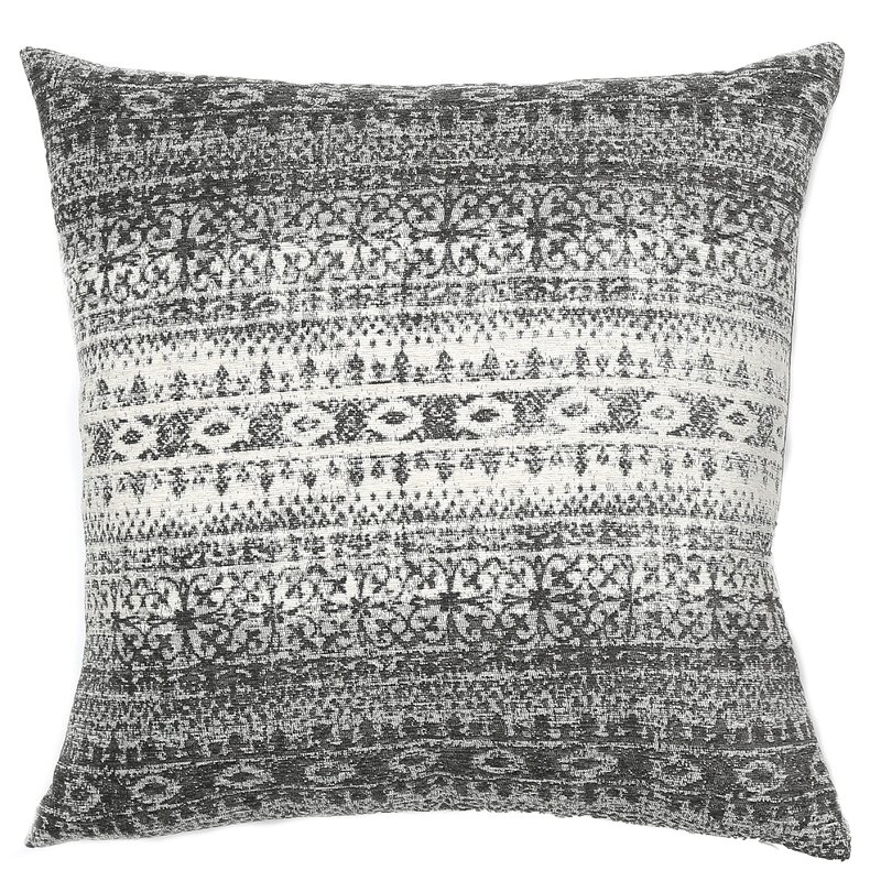 TOSS by Daniel Stuart Studio Merida Feathers Abstract Throw Pillow Color: Gray - Image 0