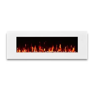 DiNatale 50" ELECTRIC FIREPLACE- WHITE,Metal,White - Image 0