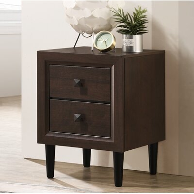 2 - Drawer Nightstand in Brown - Image 0