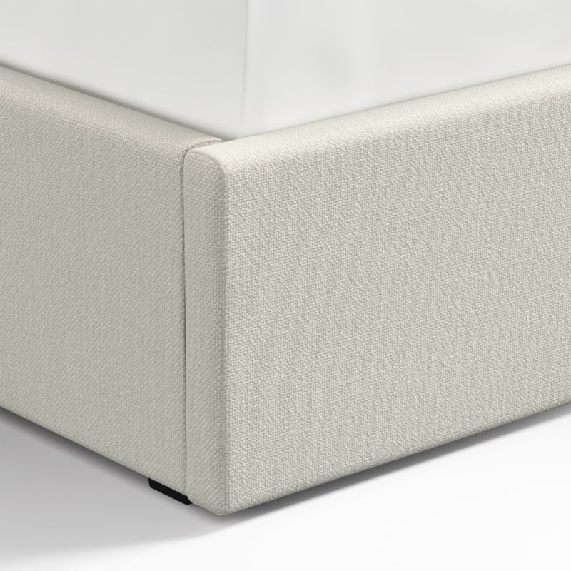 Arden 52" Ivory Queen Upholstered Headboard with Storage Bed Base - Image 3