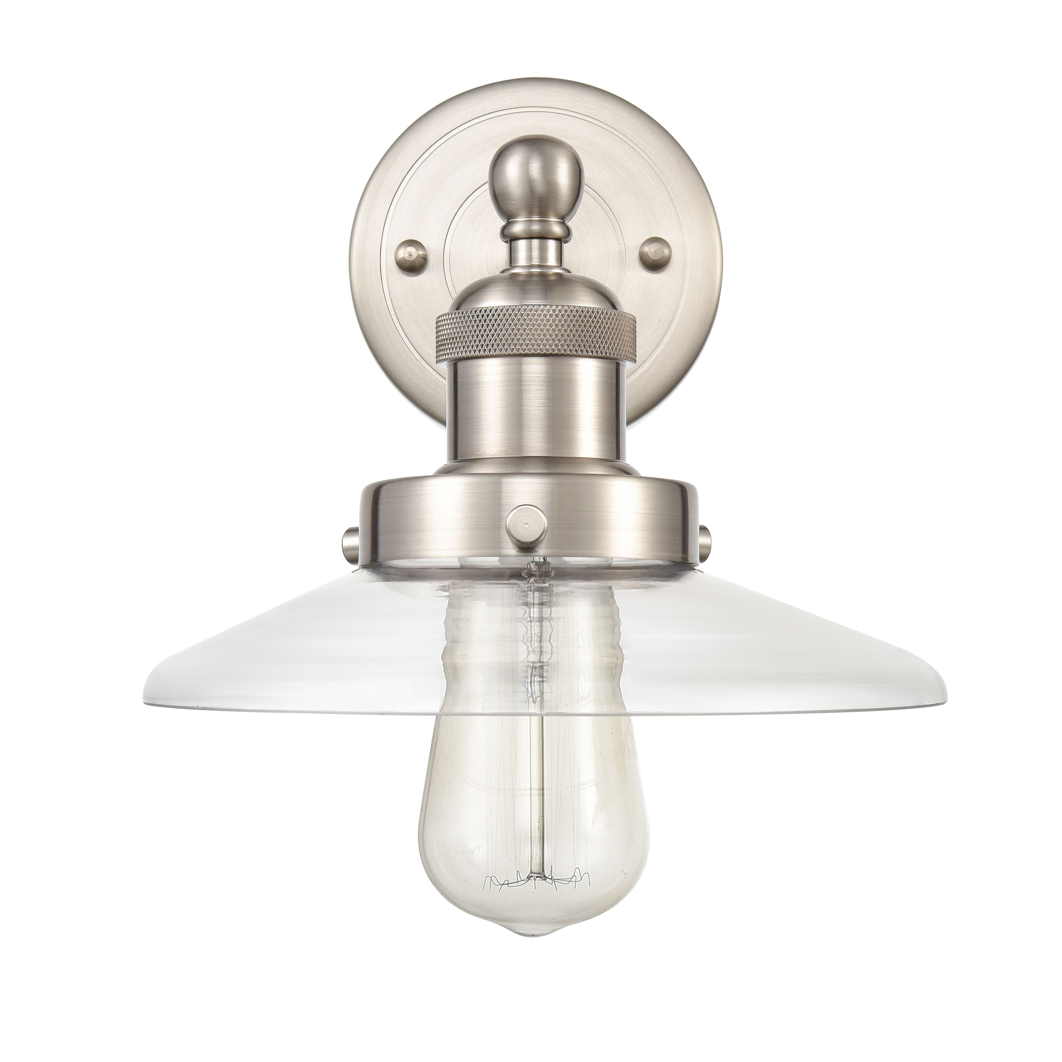 English Pub 8'' High 1-Light Sconce - Satin Nickel - Image 1